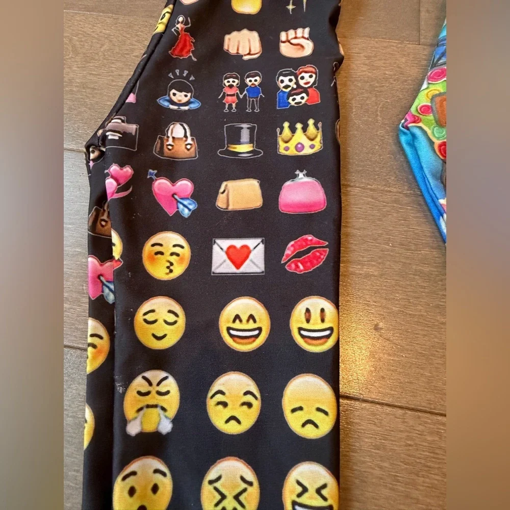 Designer! Emoji & Candy Print Kids Leggings
